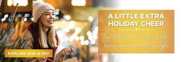 Skip A Pay Holiday Cheer Member Auto Center